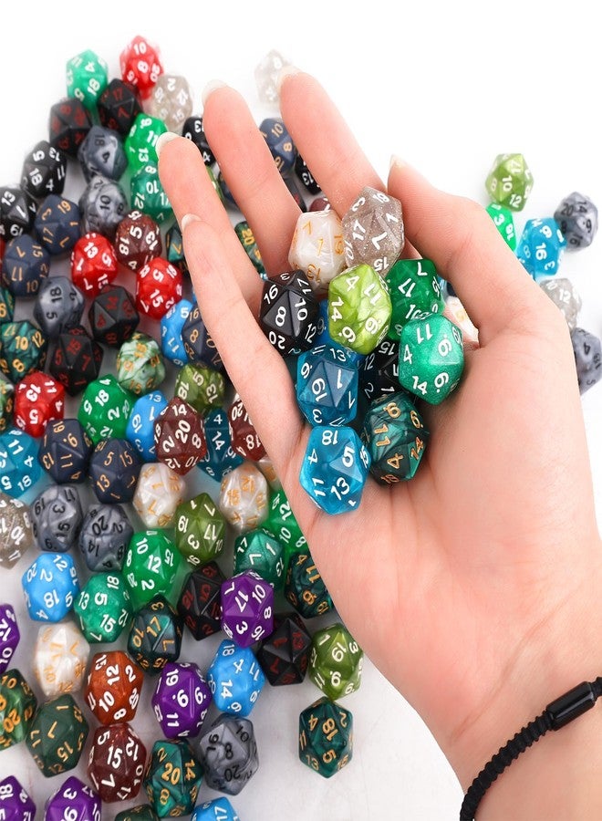 BUWUSMU 150 Pieces Polyhedral Dice Sets - Multi-Colored Assortment with Black Pouch, Compatible with RPG MTG Tabletop Role-Playing Games(20-Sided Style) - Image 1
